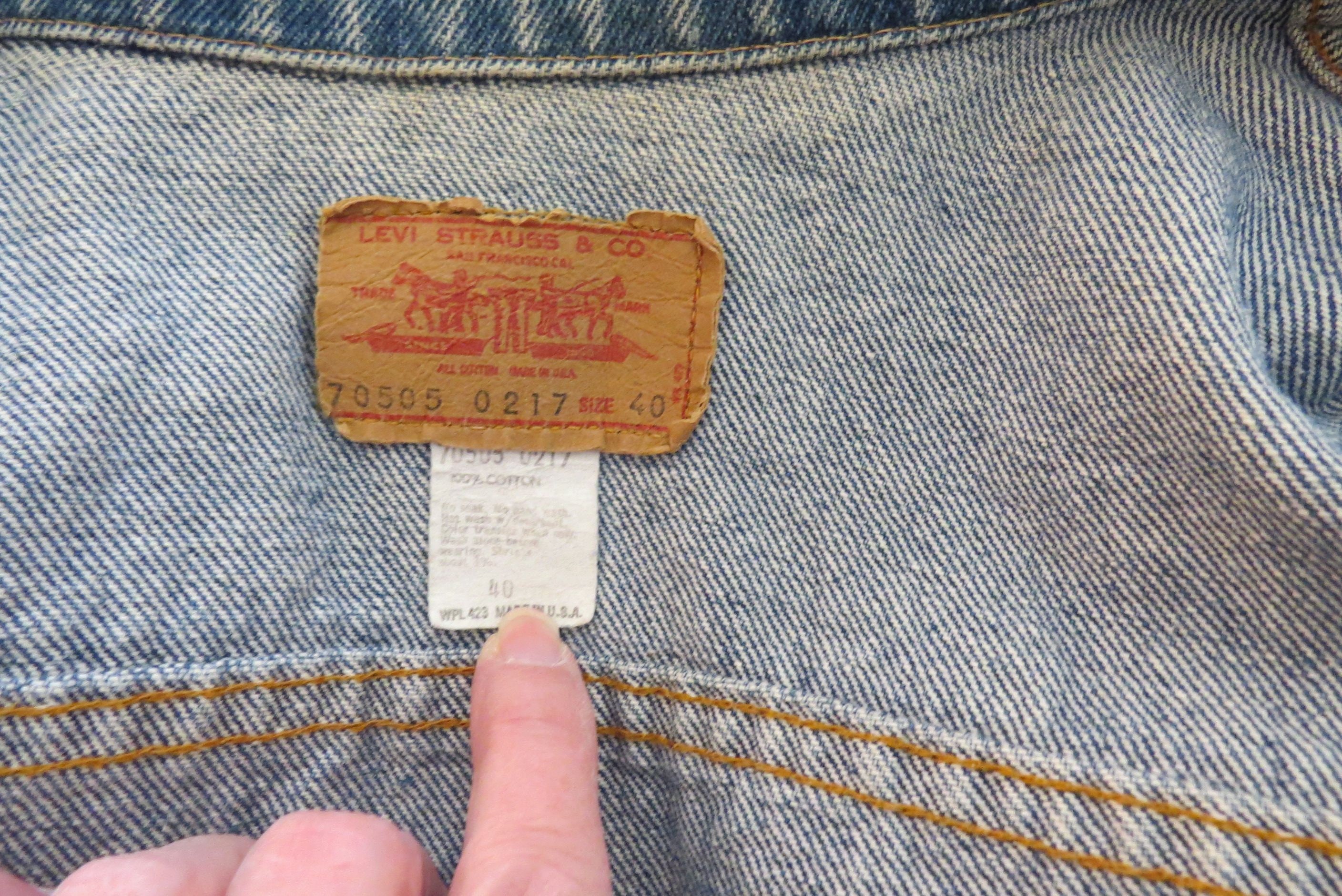 Vintage Levi Denim Jacket Big E Type III Size 40 70505 0217 - Etsy