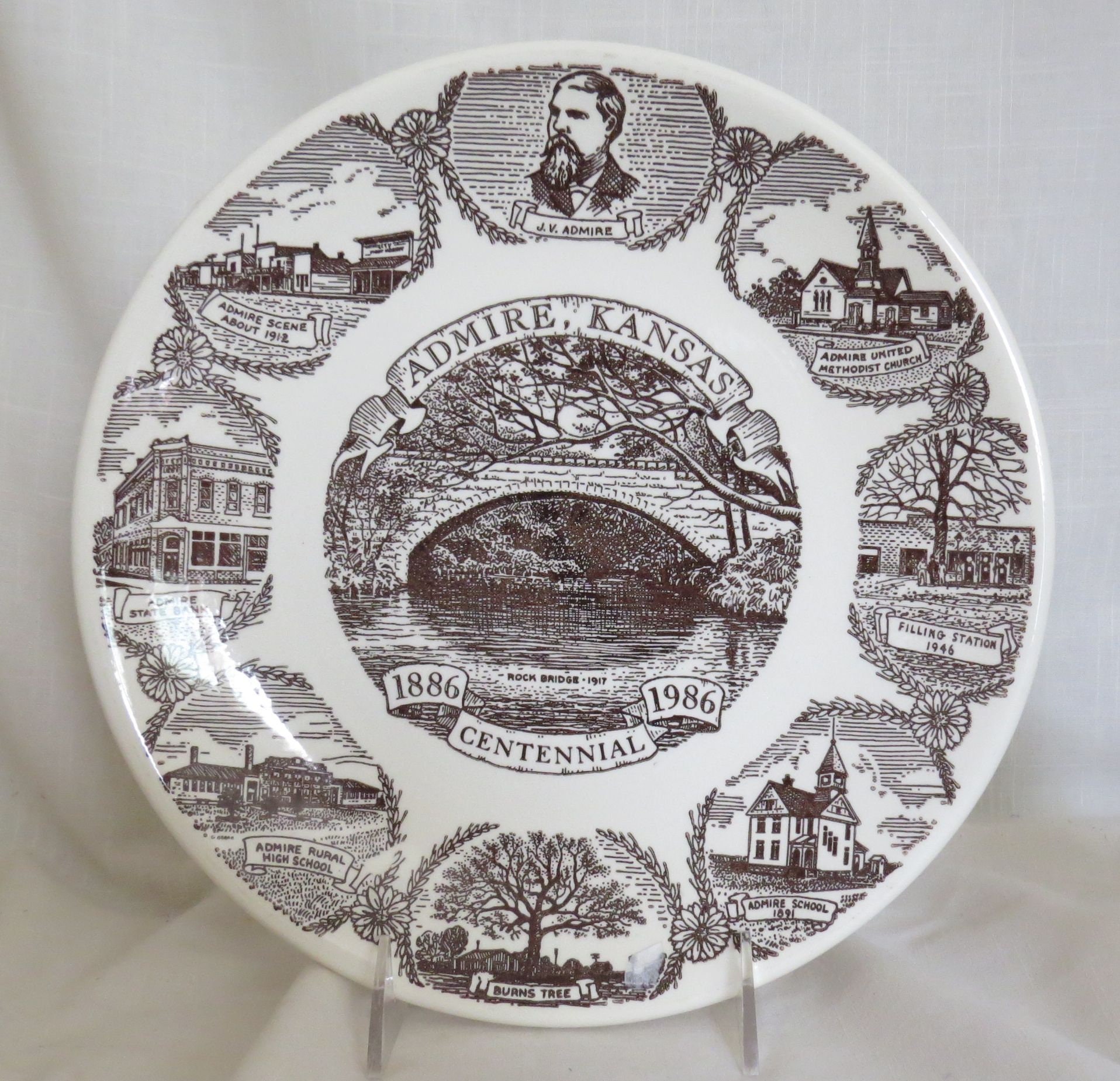 Rare Vintage Alexandria Louisiana Souvenir Plate Vernon Kilns Schnack  Jewelry