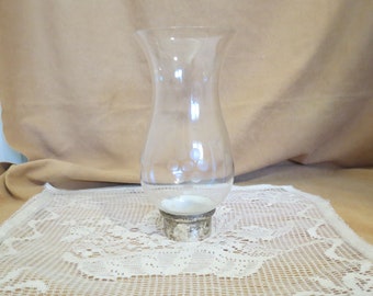 Vintage Cut Glass Hurricane Shade for Candlestick