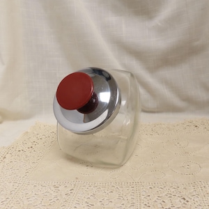 Vintage Glass Jar With Lid Nursery Or Bath Storage