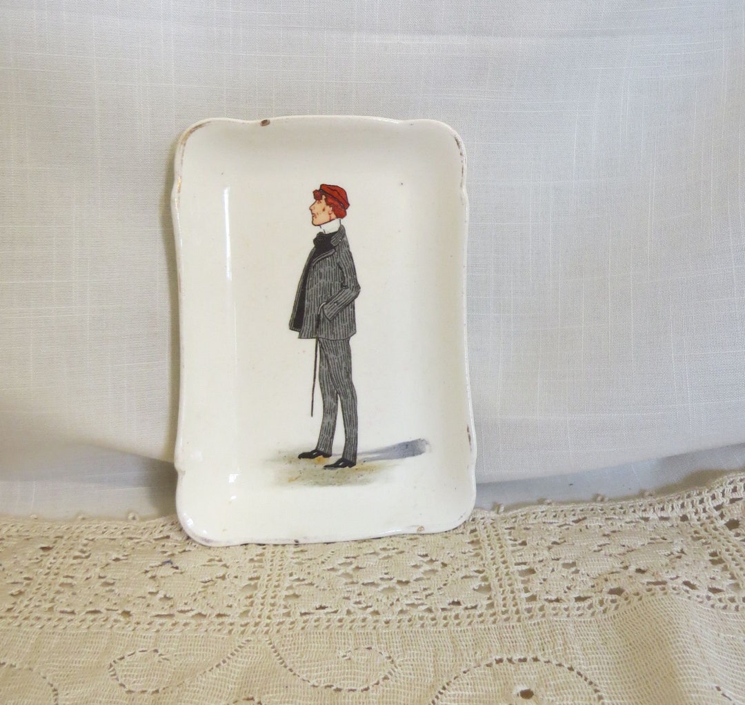 Antique Royal Bonn Gentleman's Dresser Tray Gentleman's Vanity Tray