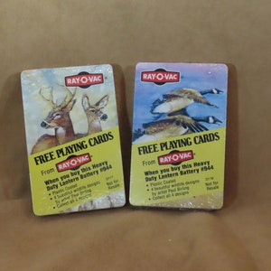 Vintage Spielkarten MINT IM PAKET Ray-O-Vac-Buyer's Premium Werbung Spielkarten Deer Gänse