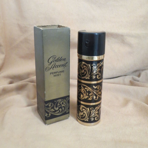 Vintage Golden Accent Perfume Mist In Box With Contents  Fuller Brush Company Perfume Atomizer Made In USA Hartford Connecticut