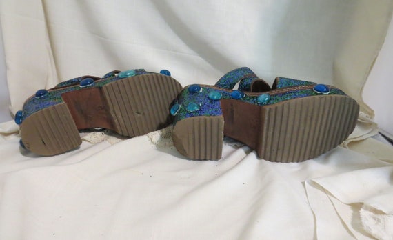 SALE Vintage Candies Sandals Glittered Bejeweled … - image 7