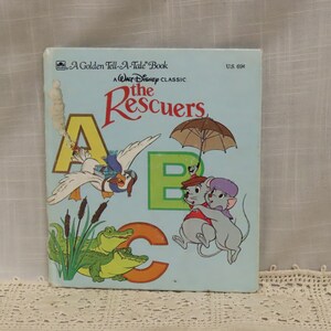 Vintage the Rescuers ABC Children's Book Walt Disney Classic
