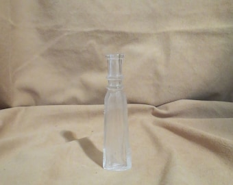 Antique Art Nouveau Perfume Bottle Embossed Glass Perfume Flacon