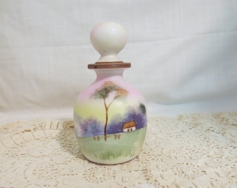 Antique Nippon Scent Bottle Perfume Bottle Perfume Flacon Hand Painted Porcelain Morimura Brothers