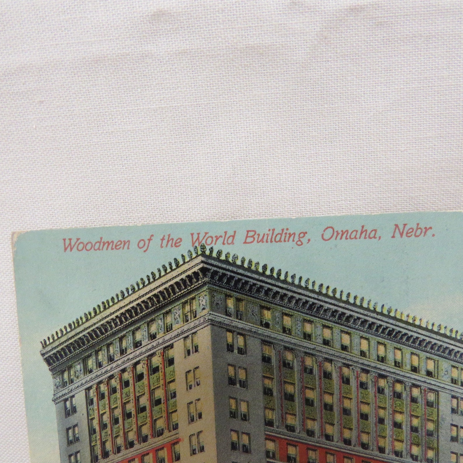 SALE Antique Postcard Woodmen Of The World Building Omaha