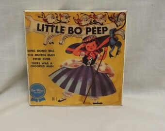Vintage Little Bo Peep Wall Plaque Blue Ribbon Records Cover Record Sleeve