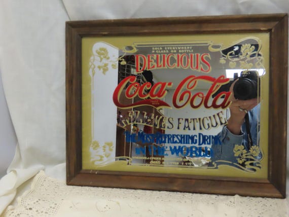 SALE Vintage Coca-cola Advertising Mirror Reproduction Coke Mirror