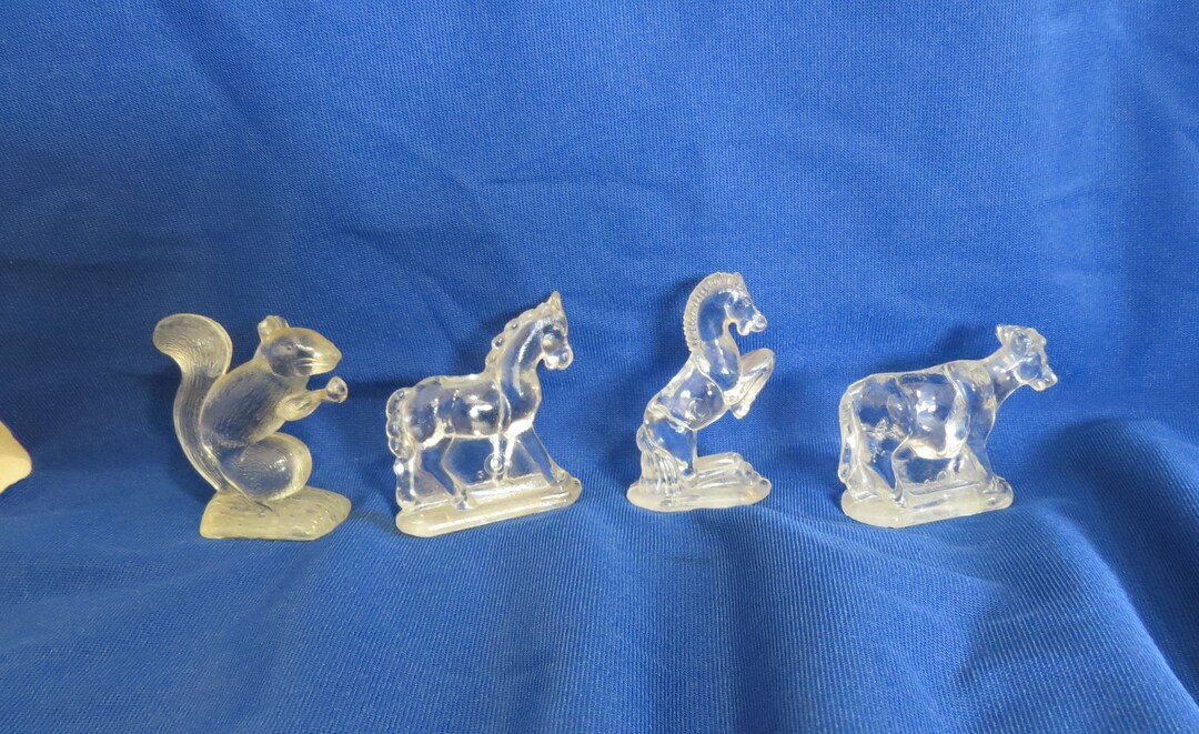 Antique Glass Animals Chattanooga Glass Company L E Smith Etsy
