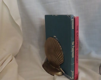 Vintage koperen schelpen boekensteunen