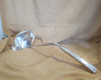 SALE Vintage Double Pour Spouts Silver Plate Lable Bent Handle Radical Bent Handle