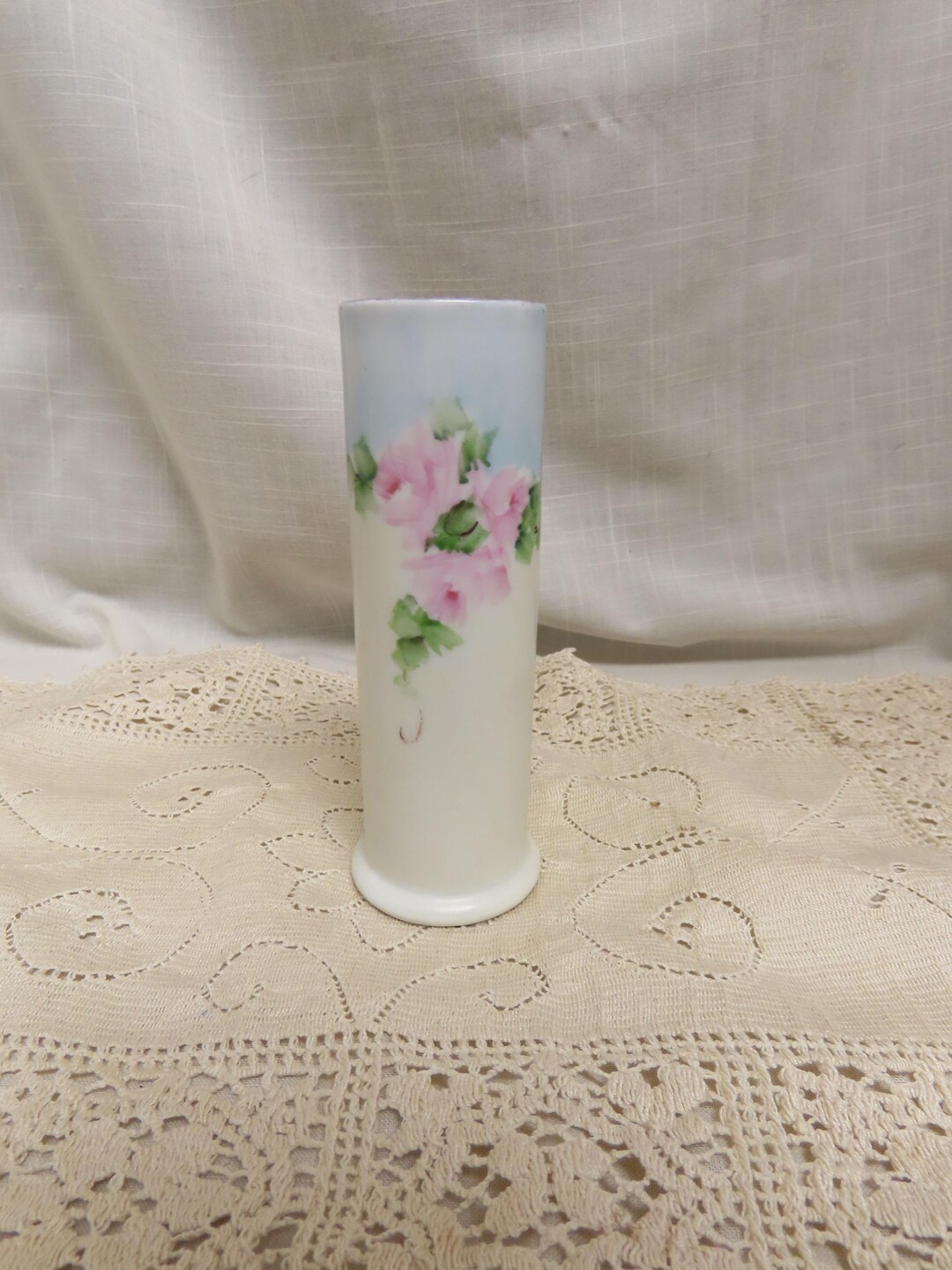 Vintage Hand China Painted Bud Vase Hand Painted Porcelain Bud Vase ...