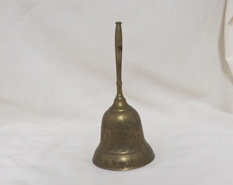 Solid Brass Hand Bell 4" Made in India Buy 2 Get 3rd Item Free 