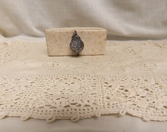 Buvard d'encre recouvert de cuir ancien style Art nouveau F&B en argent sterling Foster et Bailey