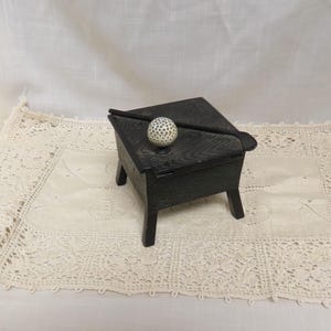 Scatola per sigarette a tema golf vintage Scatola per sigarette senza filtro Scatola per sigarette rivestita in legno Scatola per sigarette Tobacciana