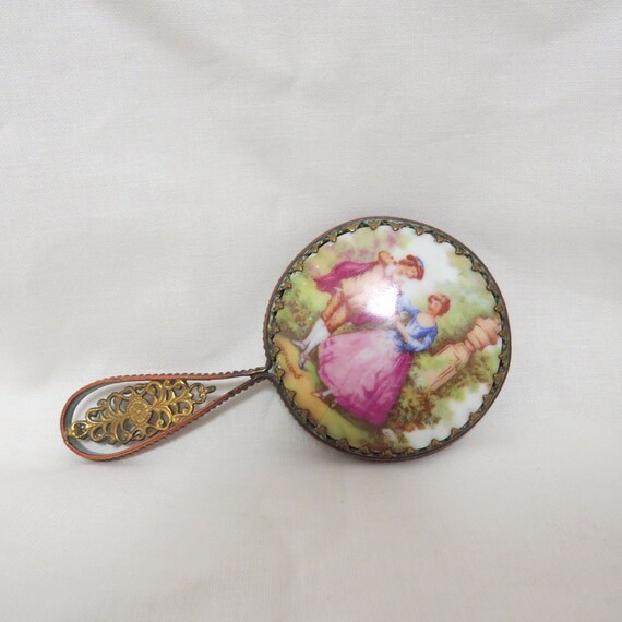 Vintage Purse Mirror Small Beveled Edge Vanity Vintage Purse Mirror Small Beveled Edge