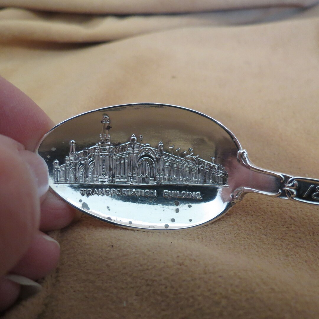 Antique 1904 Worlds Fair Souvenir Spoon Sterling Silver Transportation ...