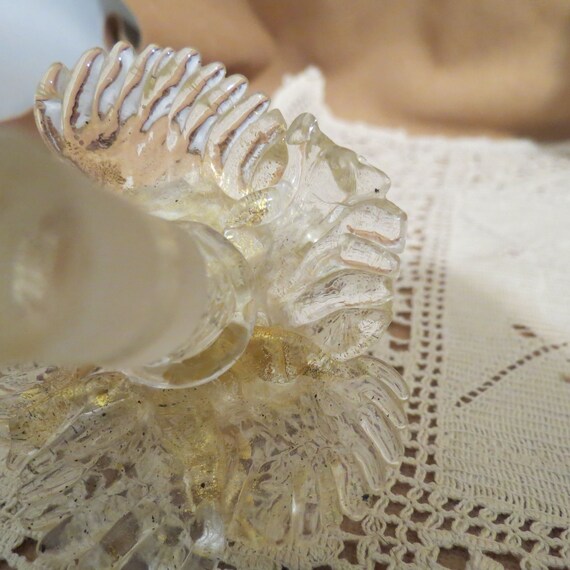 Vintage Gold Fleck Murano Glass Perfume Bottle Pe… - image 7