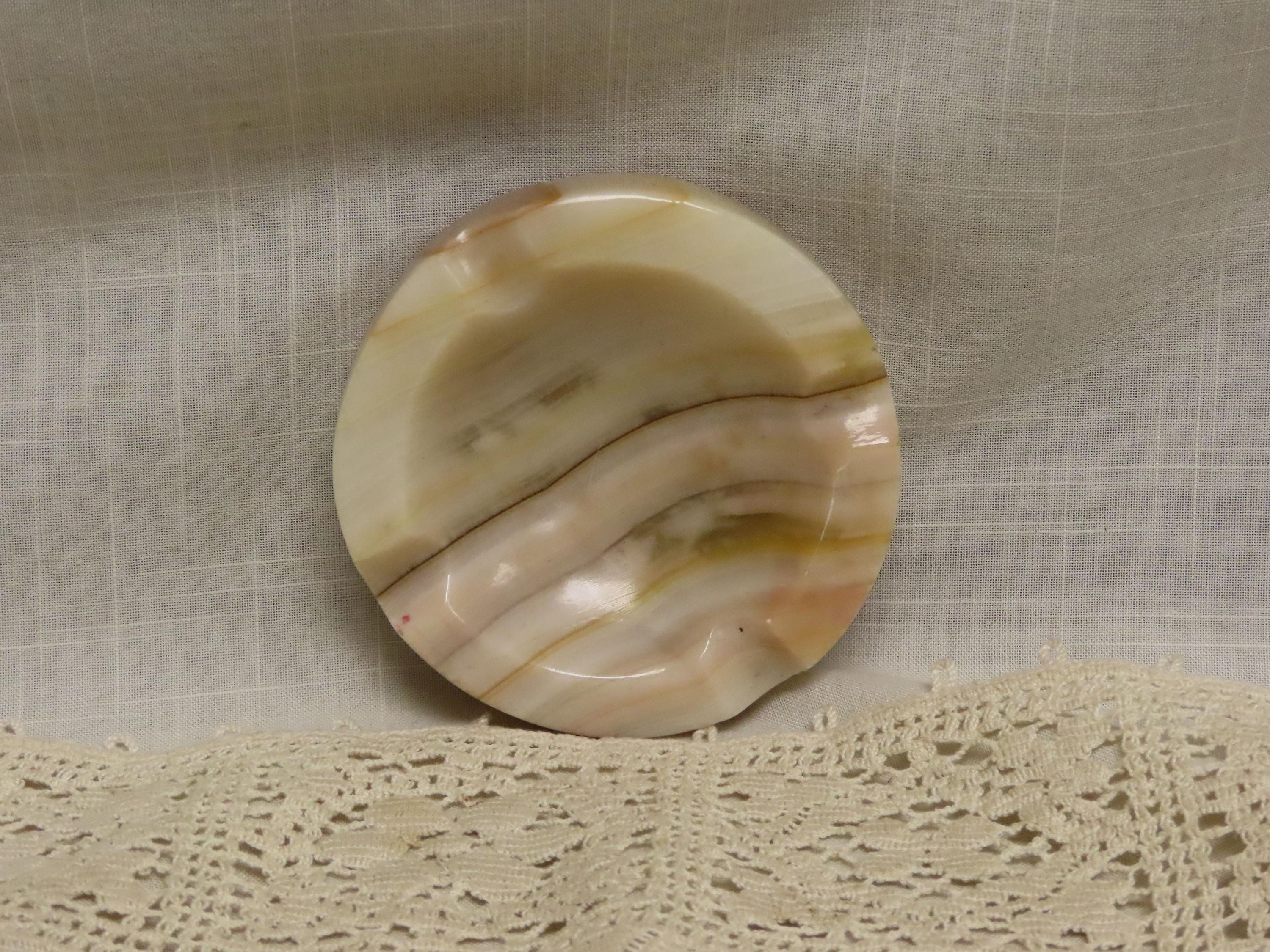 Vintage Marble Ashtray Handcrafted Ashtray Artisan Made Ashtray