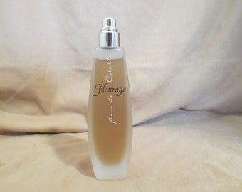 Vintage Fleur De Colette Fleurage Perfume Atomizer Bottle With Contents Satin Glass Bottle Frosted Glass Bottle