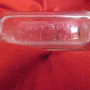 SALE Antique Hand Blown Glass Liniment Bottle Aorni&#39;s Heil-Oel Embossed Glass Bottle Prepared By Dr. Peter Fahrney & Sons Co Chicago