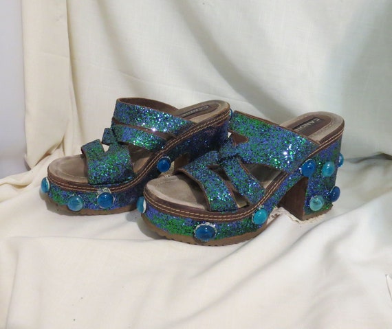 SALE Vintage Candies Sandals Glittered Bejeweled … - image 1