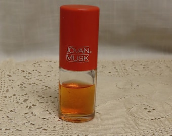 SALE Vintage Coty Jovan Musk Aftershave Cologne Bottle With Contents Unisex Scent