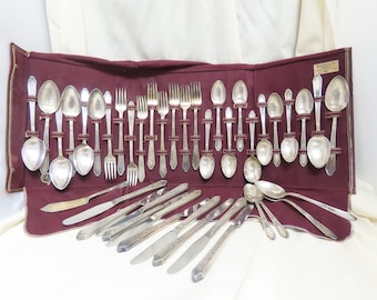 48pc International Silver Co XII Triple Plate Silverware Dinner