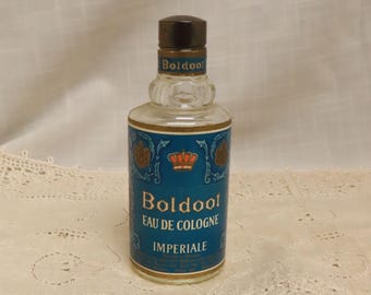 SALDI Vintage Boldoot Eau De Cologne Imperiale Flacone con contenuto Flacone in vetro goffrato Profumo fuori produzione Dutch Company