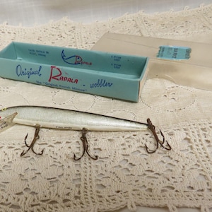 Vintage Unbenutzte Original Rapala Wobbler Angelköder MINT IN BOX Hand Made in Finland Die Original finnische Minnow Hopea Silver 11S
