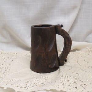 ヴィンテージ木製マグカップ旋盤加工木製マグ
