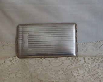 Vintage Sterling Silver Unfiltered Cigarette Case Elgin American Made In USA Tobacciana