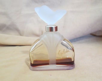 Vintage Gilda Perfume Bottle With Contents Satin Glass Frosted Glass Pierre Wulff Perfume Flacon Pierre Dinand Glass Paris France