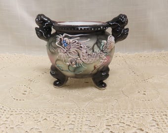 Azucarero vintage Dragonware Azucarero de porcelana Moriage