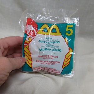 Vintage Disney McDonalds Happy Meal Toy Mint In Package The Emperor's New Groove Peasant With Cart