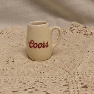 Vintage Miniture Coors Pottery Beer Stein Brewery Tour Souvenir Golden Colorado