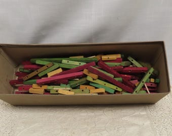 Vintage Building Blocks Construction Toys Wooden Construction Toys