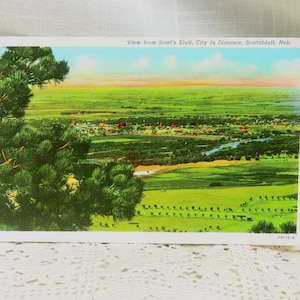 Antike Scott's Bluff Nebraska Andenken Postkarte Ansicht von Scott's Bluff von Scottsbluff Nebraska Unbenutzte Postkarte