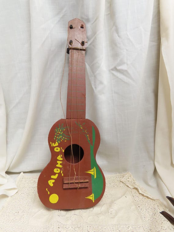 ヴィンテージ アロハ オエ ウクレレ ハワイ お土産 ウクレレ 木製