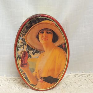 Vintage Advertising Coca-Cola Tin Fantasy Bristol Ware Reproduction Of Antique Tin Coke Tin