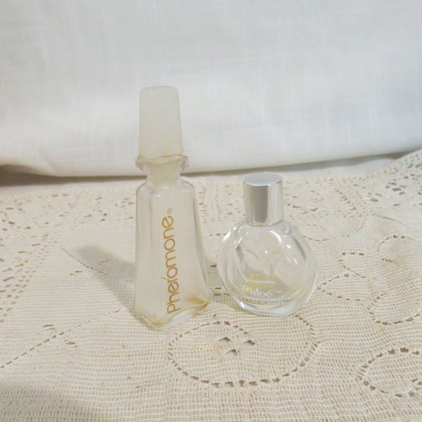 Vintage Miniature Perfume Bottles Chloe Marilyn Miglin Pheromone