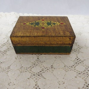vintage wood jewelry trinket box from scotland dryburgh abbey