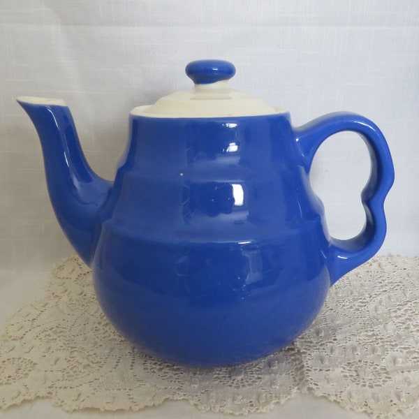 Vintage Oxford Ware Blue Large Teapot Universal Pottery Made In USA L28