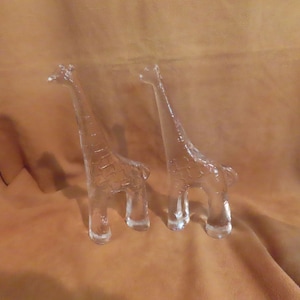 Verkauf Vintage Paar Kosta Boda Zoo Serie Giraffen Bertil Valliens Glasfiguren Schwedisches Glas