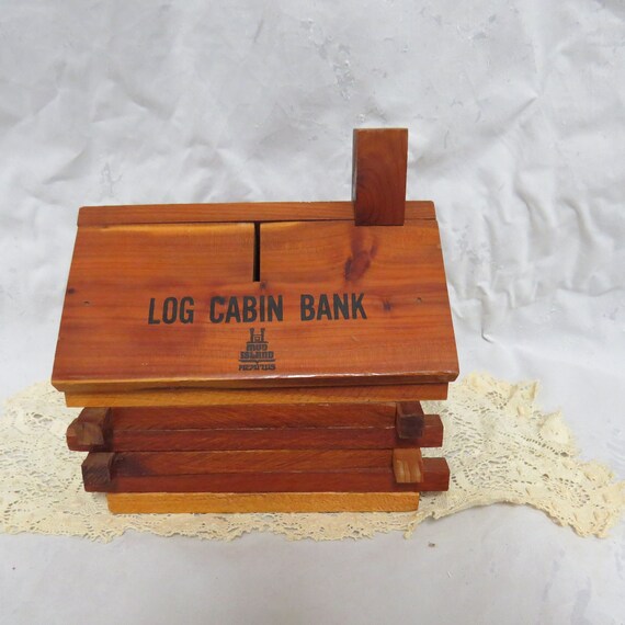 Vintage Log Cabin Bank Souvenir Mud Island Memphis Tennessee Etsy