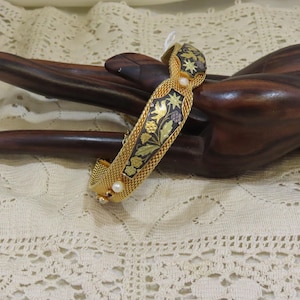 Pulsera de Damasco Vintage Hecha en España Pulsera de Damasco RADI Pulsera de Malla Metálica Pulsera de Cadena de Seguridad