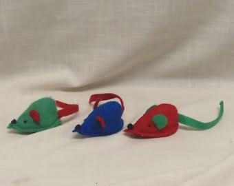 Vintage Felt Mice Catnip Cat Toys