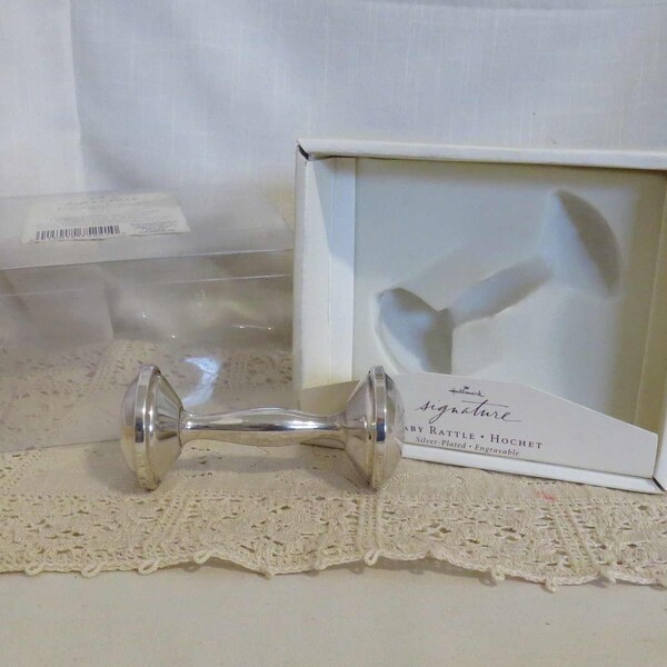 Silver Baby Rattle Etsy